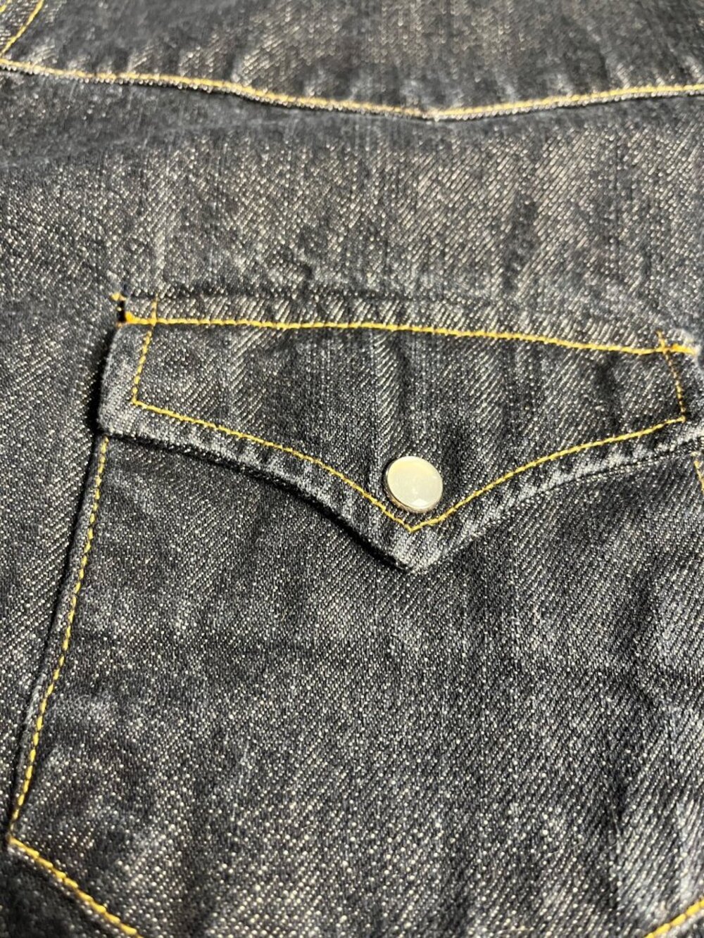 C.C. Filson Mens XL Indigo Denim Western Snap Shirt Style 12024 Made In India - Picture 4 of 16